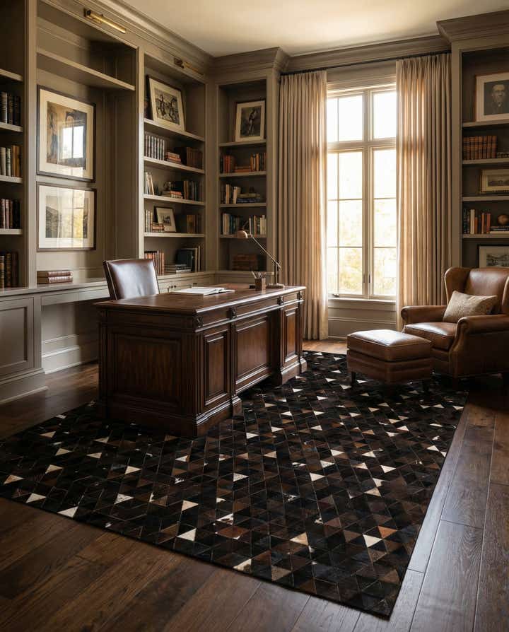 7' 11 x 9' 10 Cowhide - Patchwork Rug