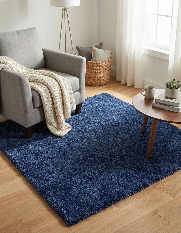 Detail image of  4' x 4' Solid Frieze Square Rug