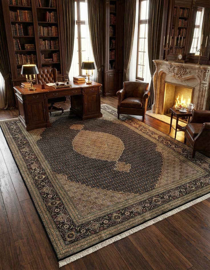 Detail image of 6' 8 x 9' 11 Tabriz Mahi Rug