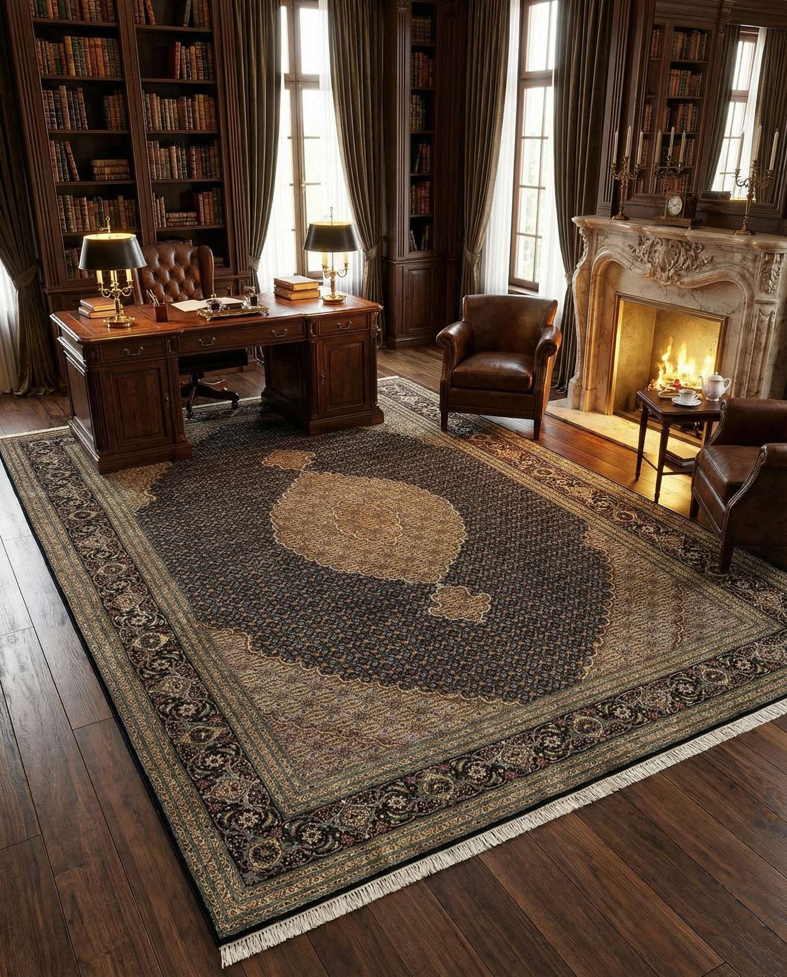6' 8 x 9' 11 Tabriz Mahi Rug