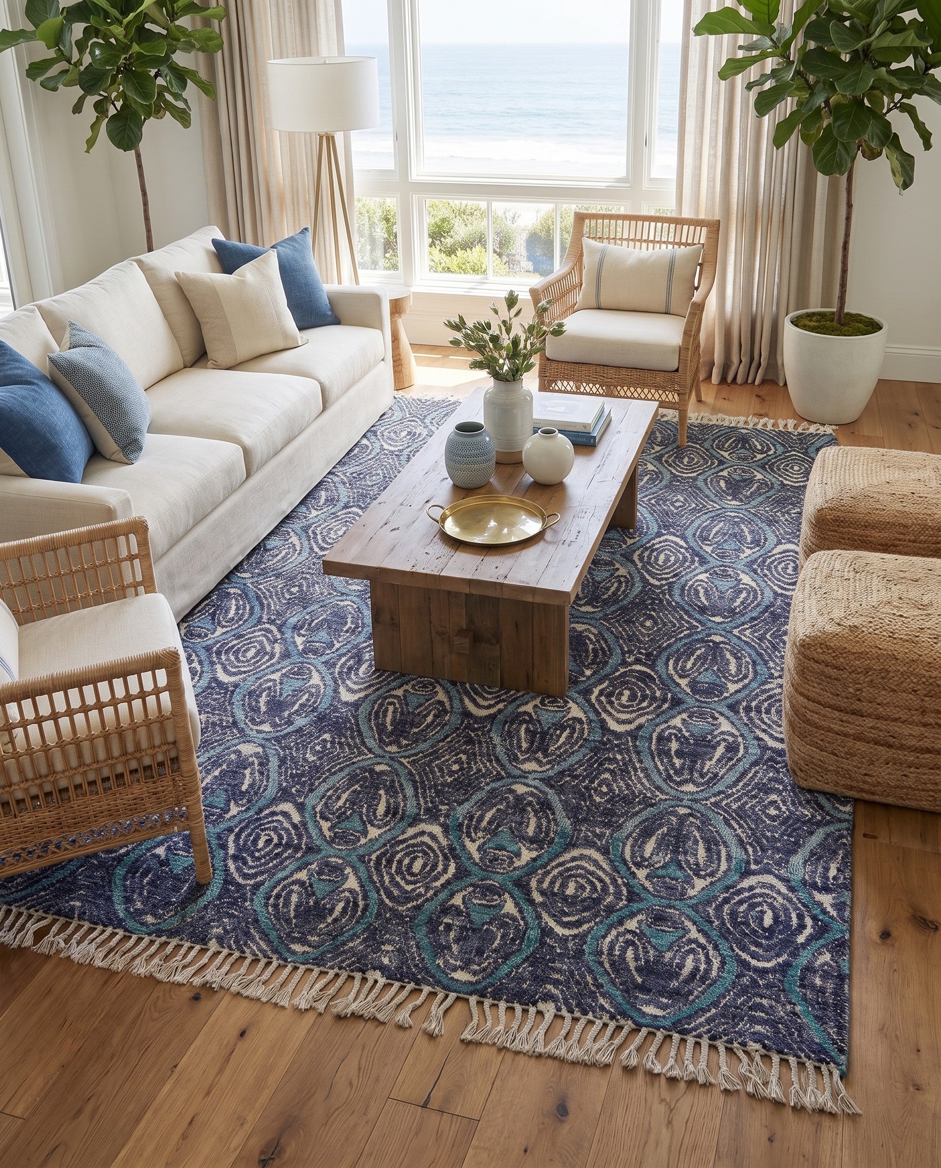 5' 8 x 7' 7 Hand Knotted Darya Wool Rug