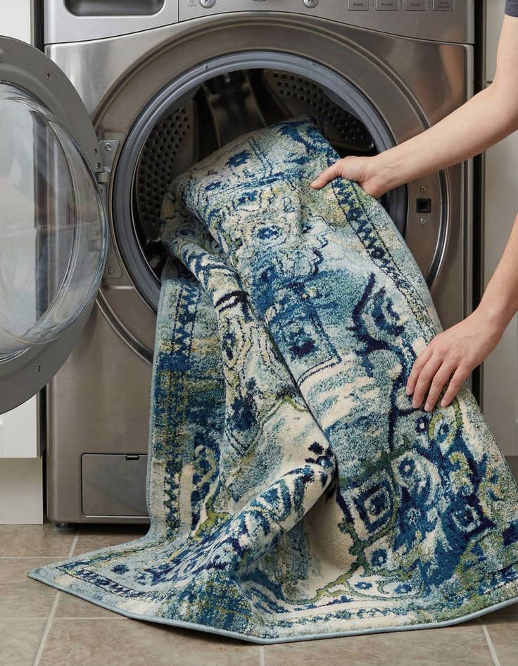 Detail image of  7' x 10'  Washable Fleur Rug