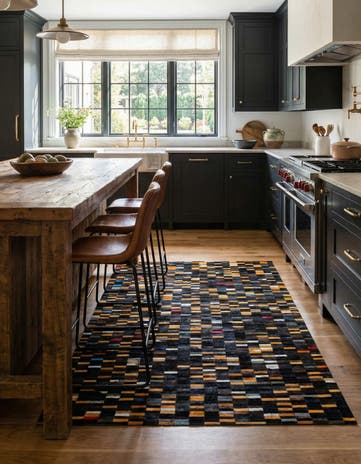 5' 2 x 7' 11 Cowhide - Patchwork Rug