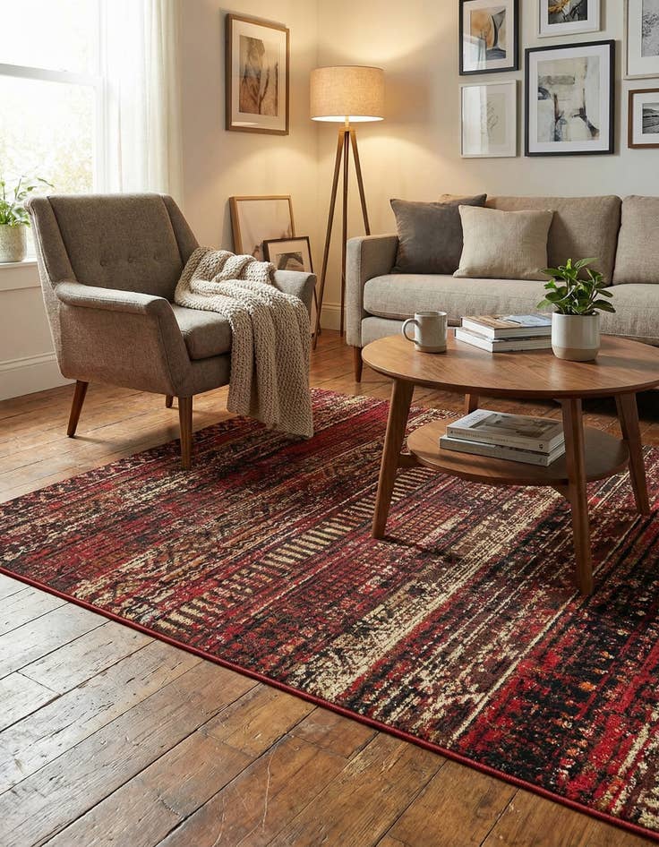 Detail image of  5' 3 x 5' 3 Saturn Square Rug