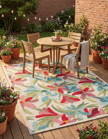 7' 10 x 10' Easy-Clean Casablanca Indoor / Outdoor Rug