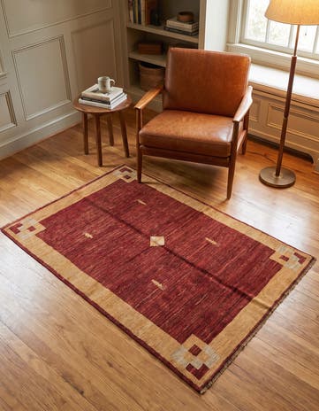 3' 10 x 5' 10 Hand Knotted Modern Ziegler Rug