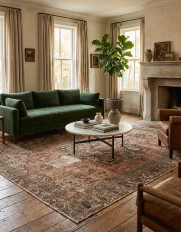7' 1 x 9' 9 Hand Knotted Ultra Vintage Persian Wool Rug