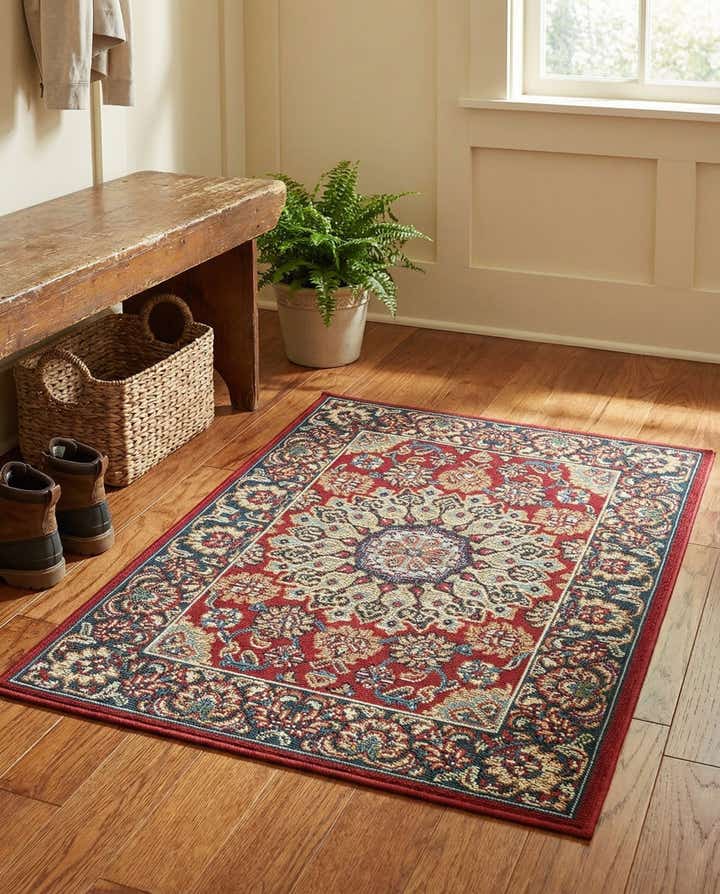 2' x 3' 1 Easy-Clean Traditional Indoor / Outdoor Rug