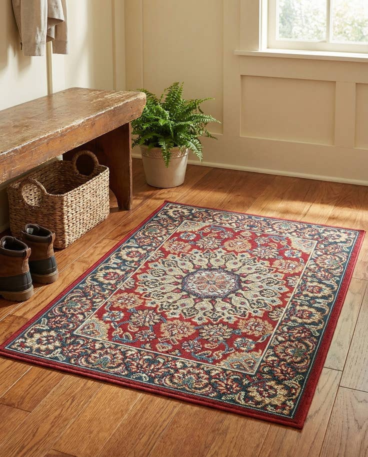Detail image of 2' x 3' 1 Easy-Clean Traditional Indoor / Outdoor Rug