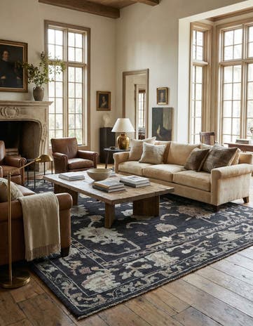 10' 1 x 14' Hand Knotted Oushak Wool Rug