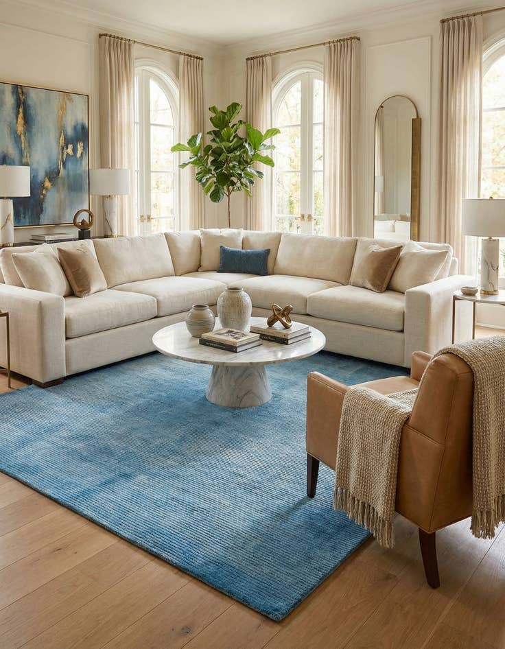 Detail image of 6' 8 x 9' 11  Hand Knotted Darya Wool Rug