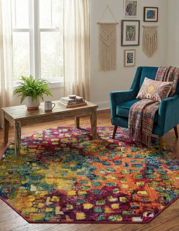 Washable Barcelona Octagon Rug