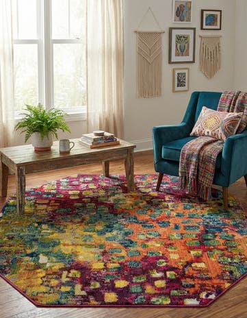 Washable Barcelona Octagon Rug