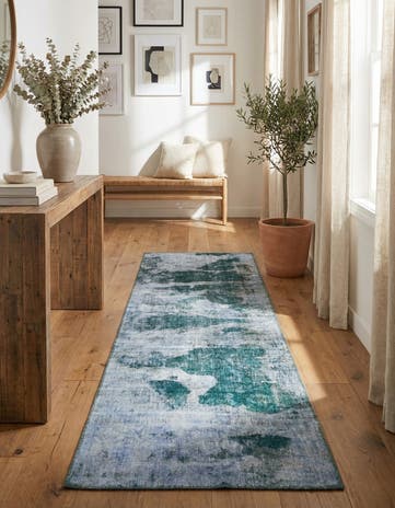 2' 9 x 8' 10 Hand Knotted Ultra Vintage Persian Wool Runner Rug