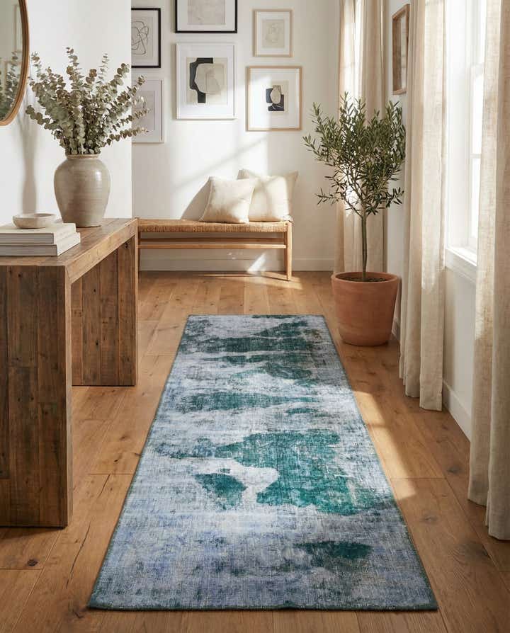2' 9 x 8' 10 Hand Knotted Ultra Vintage Persian Wool Runner Rug