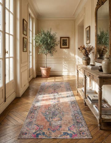 3' 6 x 8' Hand Knotted Ultra Vintage Persian Wool Runner Rug