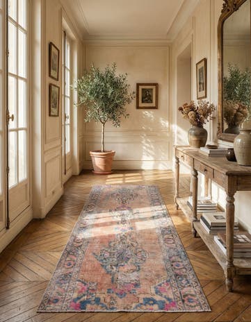 3' 6 x 8' Hand Knotted Ultra Vintage Persian Wool Runner Rug