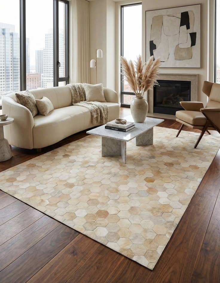 Detail image of 5' 4 x 7' 4 Cowhide Rug