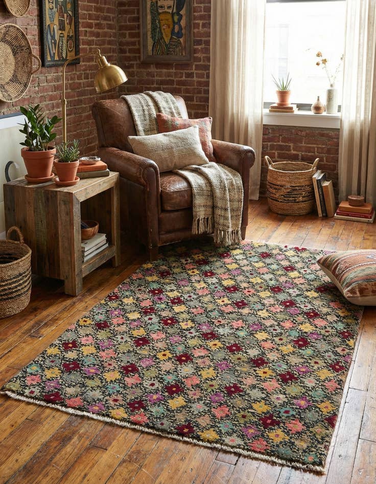 Detail image of 2' 10 x 4'  Hand Knotted Balouch Wool Rug