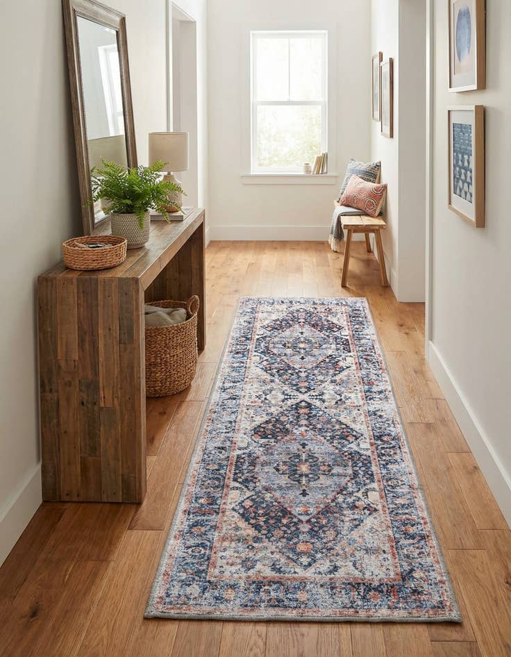 Detail image of 2' x 5'  Washable Yara Runner Rug