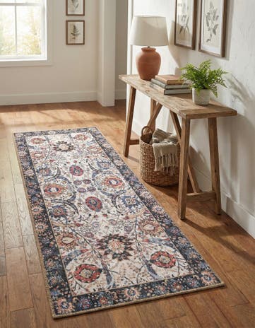 2' x 5' 1 Washable Timeless Runner Rug
