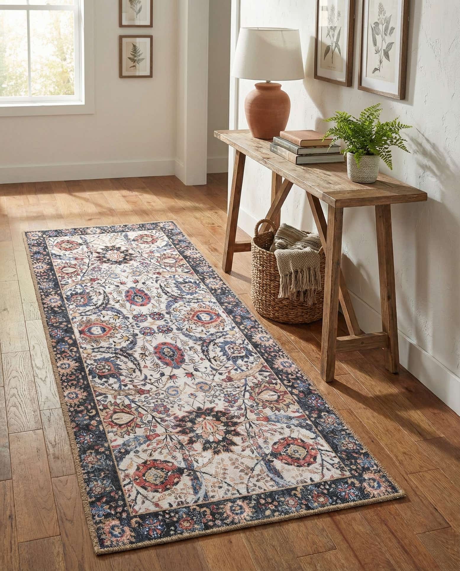 2' x 5' 1 Washable Timeless Runner Rug