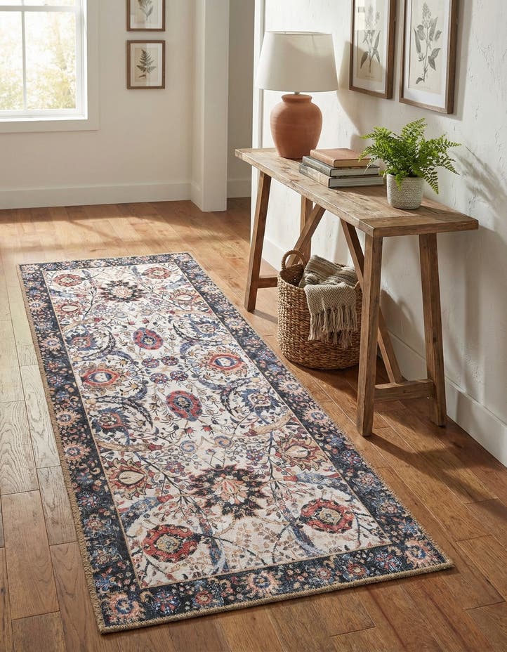 2' x 5' 1 Washable Timeless Runner Rug
