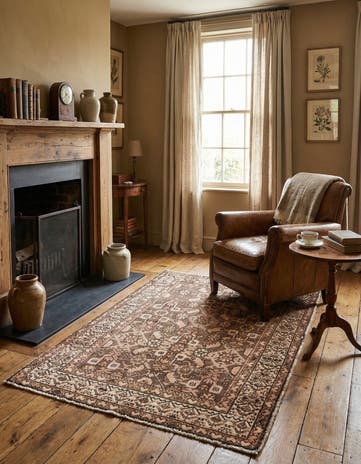 3' 10 x 5' 2 Hand Knotted Ultra Vintage Persian Wool Rug