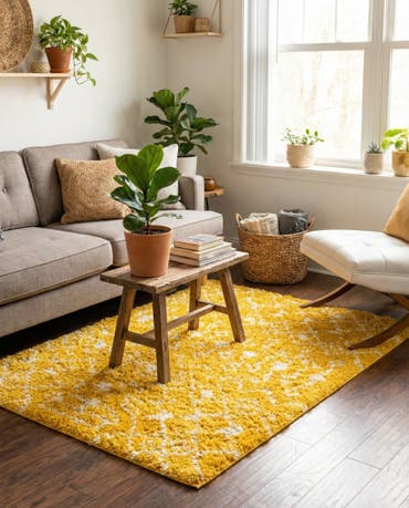  2' x 3' Moroccan Trellis Shag Rug