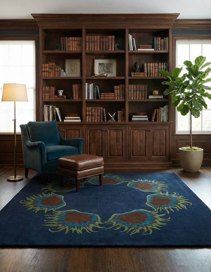 Detail image of 7' 6 x 7' 7 Luna Wool Square Rug