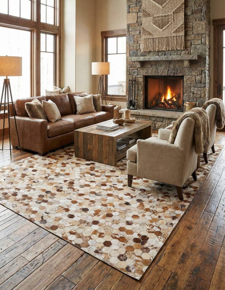 Detail image of  5' x 7' 10 Cowhide Rug