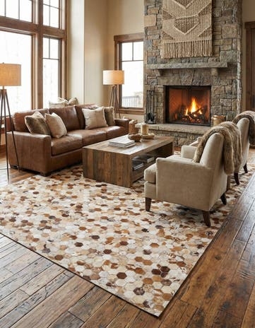 5' x 7' 10 Cowhide Rug