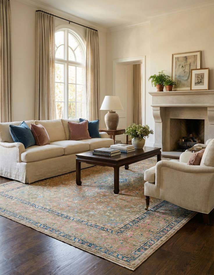 Detail image of 9' 8 x 12' 8  Hand Knotted Ultra Vintage Persian Wool Rug