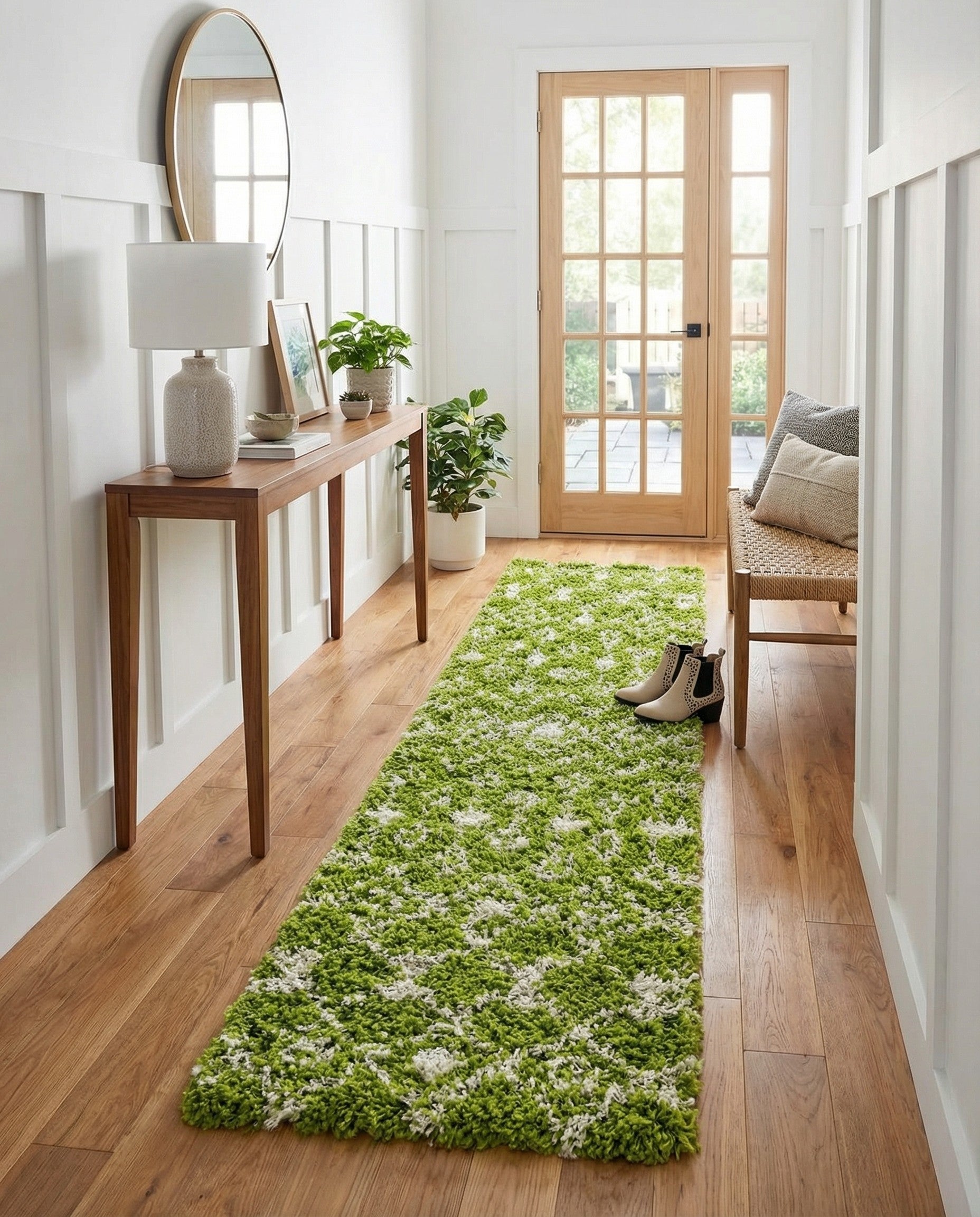  3' 3 x 16' 5 Moroccan Trellis Shag Runner Rug