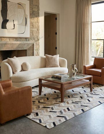 5' 3 x 8' Cowhide Rug