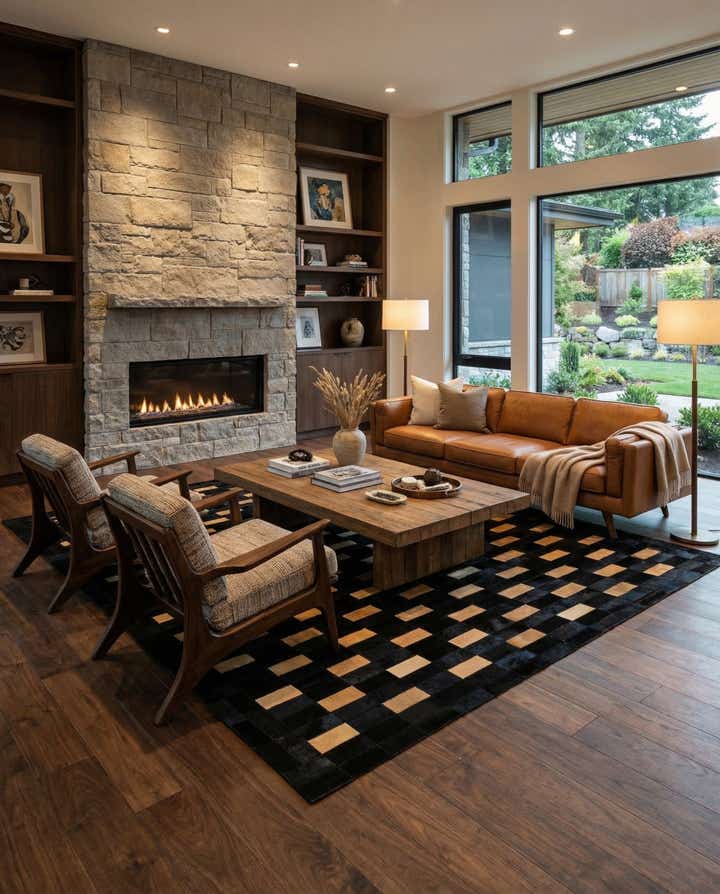 8' 1 x 10' Cowhide - Patchwork Rug