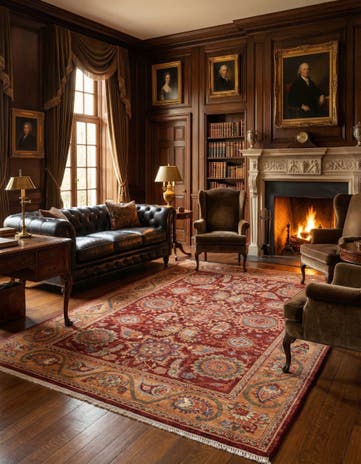 5' 9 x 8' Hand Knotted Ariana Ziegler Rug