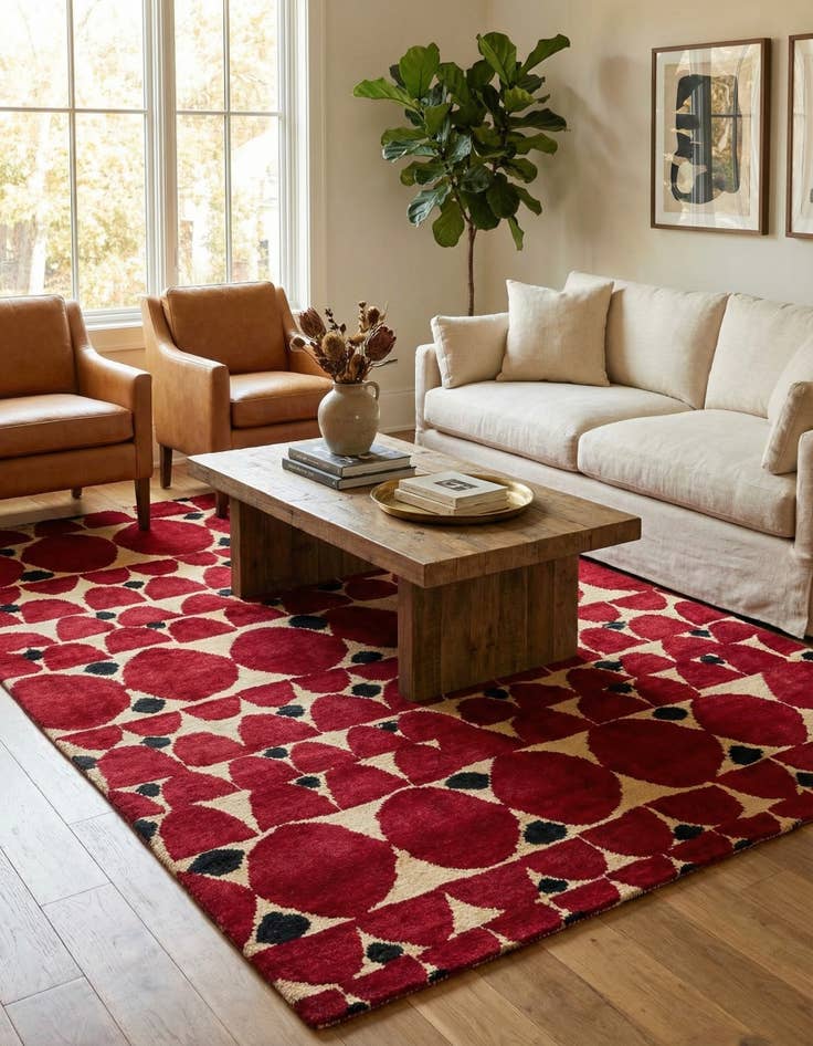 Detail image of 5' 4 x 8'  Hand Knotted Darya Wool Rug