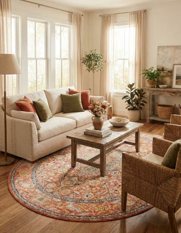 Brick Red Lola Oval Rug