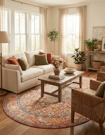 Brick Red Lola Oval Rug