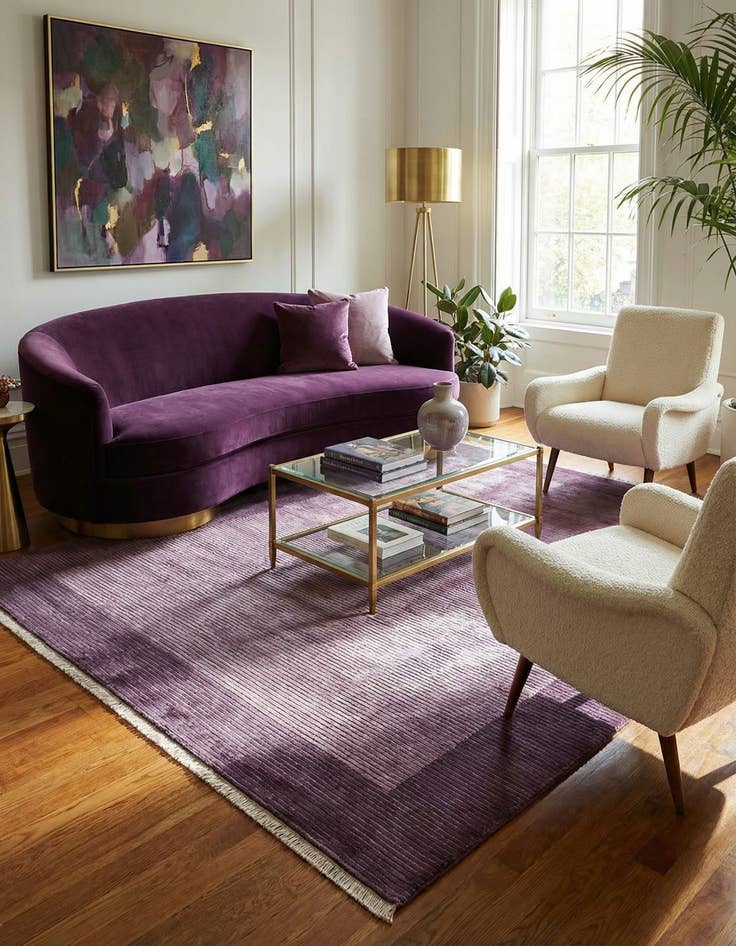 Detail image of 6' 6 x 9' 11  Hand Knotted Darya Wool Rug