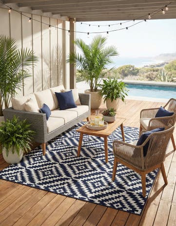 7' 10 x 10' Easy-Clean Sabrina Soto Indoor / Outdoor Rug