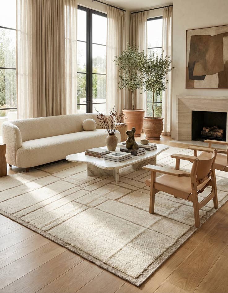 Detail image of 9' 5 x 12' 8  Hand Knotted Beni Marok Rug