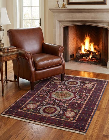 3' 5 x 4' 11 Hand Knotted Mamluk Ziegler Rug