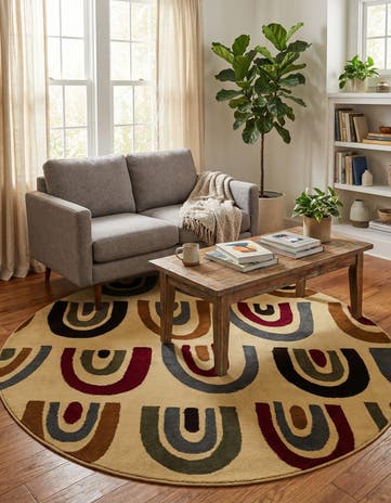 6' x 6' Cafe Round Rug