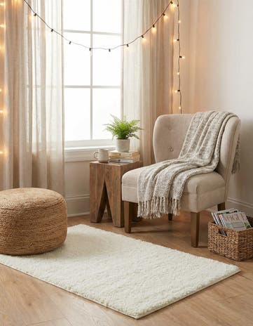 2' x 3' Soft Solid Shag Rug