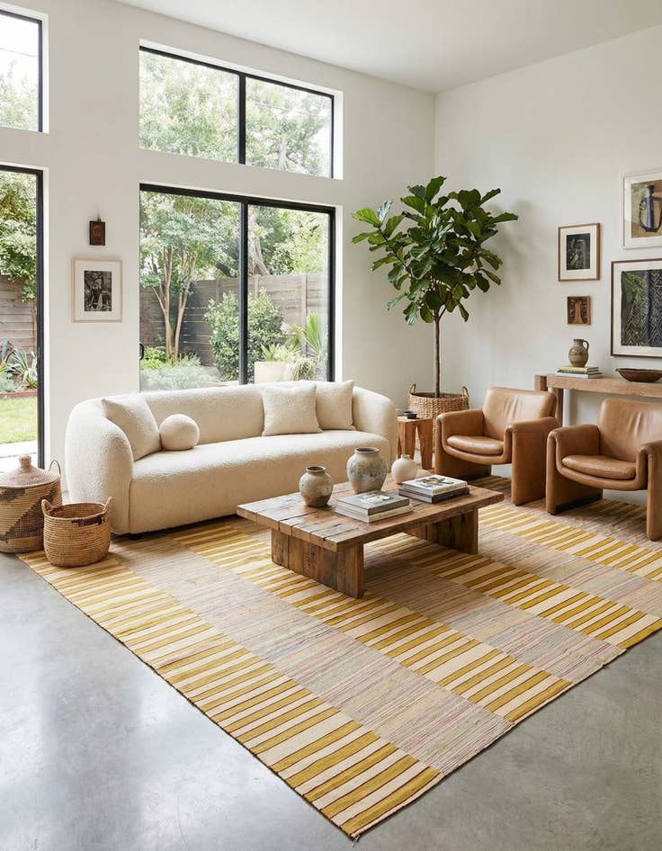 Detail image of 10' 5 x 12' 4  Hand Woven Kilim Modern Wool Rug