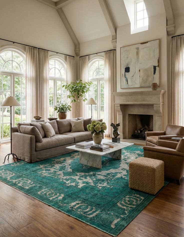 Detail image of 9' 6 x 12' 2  Hand Knotted Ultra Vintage Persian Wool Rug