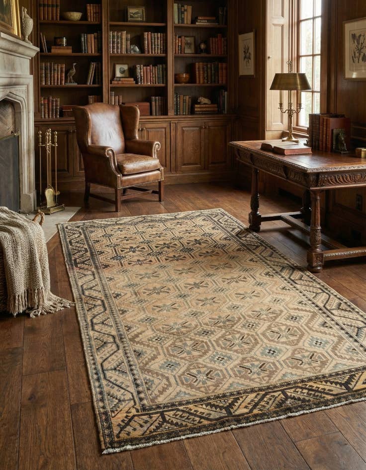 Detail image of 5' 2 x 9' 7 Hamedan Rug