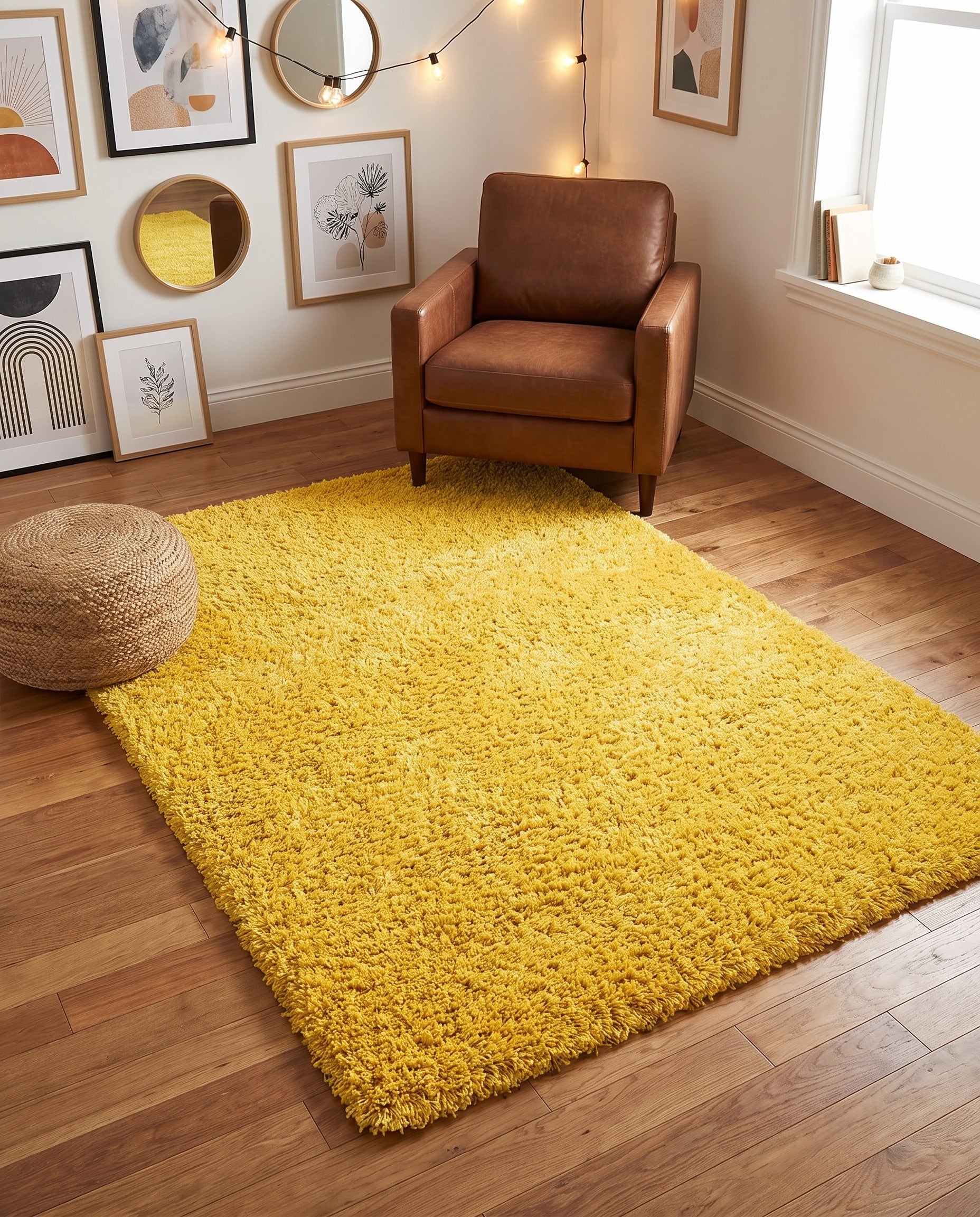 4' x 6' Solid Shag Rug